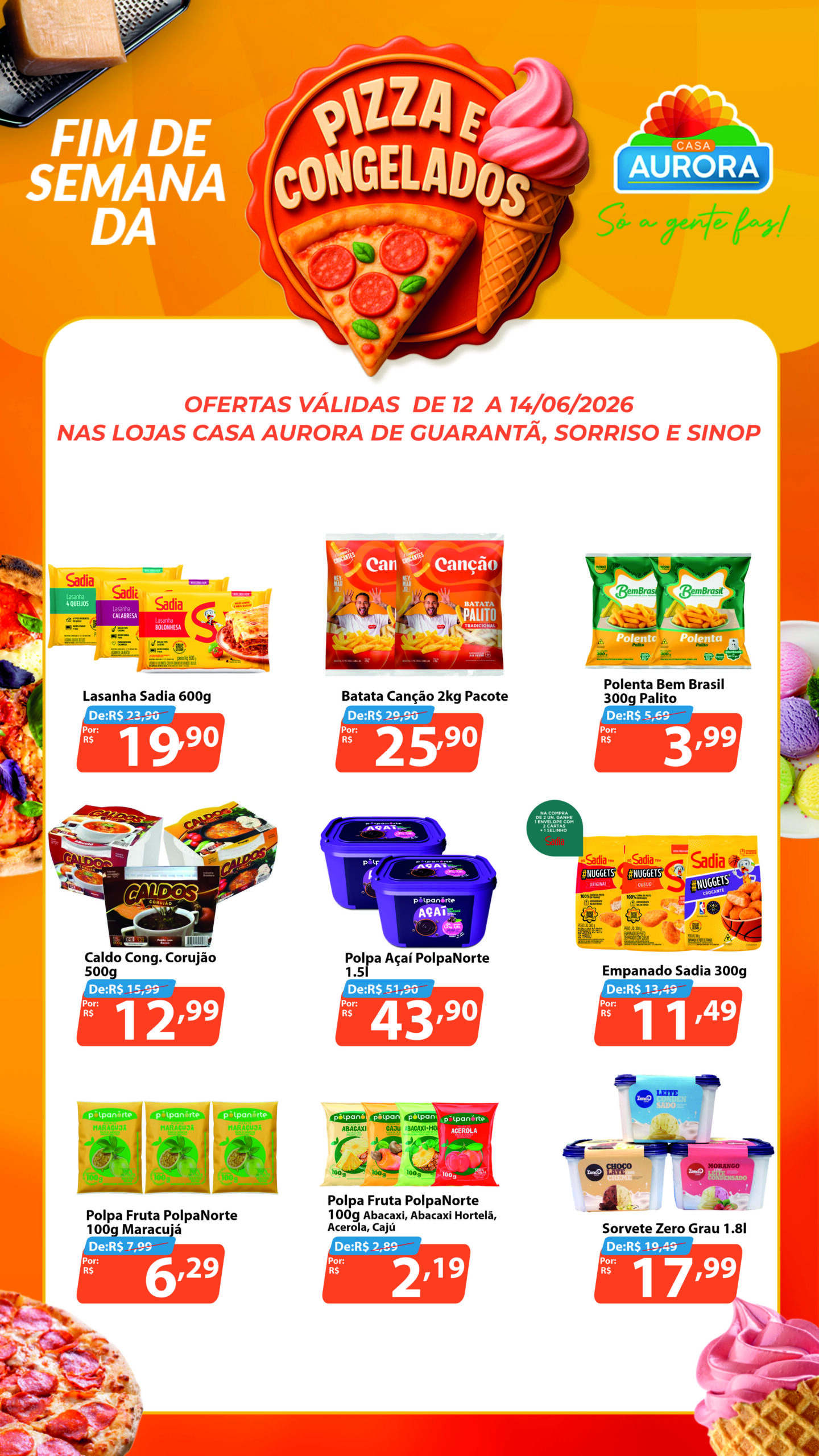 Tira de Ofertas Final semana Pizza Casa Aurora 12 a 14-06-26 Pg2